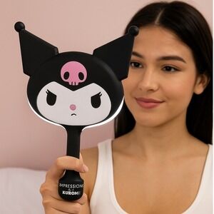 Impressions Vanity Kuromi LED Handheld Makeup Mirror USB Rechargeable‎ NEW